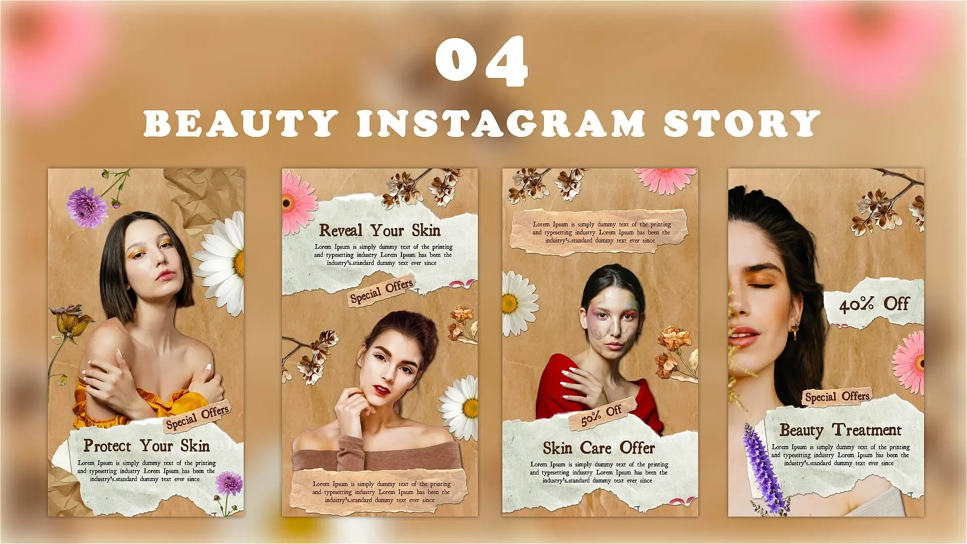 Beauty Parlour Menu Instagram Story